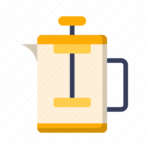 French press, barista, coffee, maker, cafe, shop icon - Download on Iconfinder