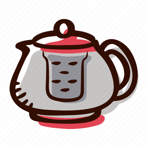 Brew, hot drink, pot, strainer, tea leaves, tea strainer, teapot icon - Download on Iconfinder