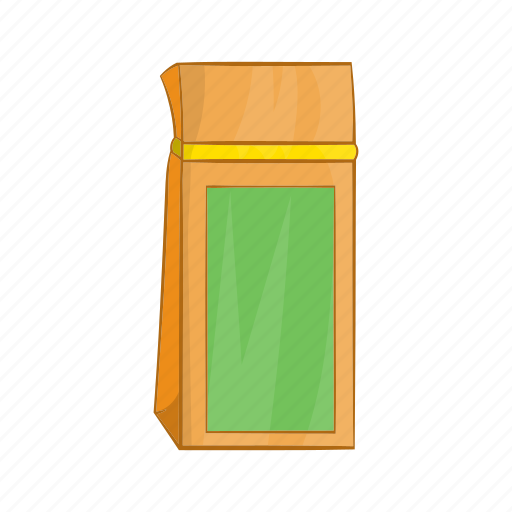 Bag, brown, cartoon, coffee, package, paper, tea icon - Download on Iconfinder