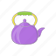 cartoon, drink, handle, pot, tea, teapot, utensil 