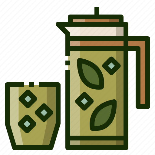 Ice, green, tea, drink, fresh, matcha, herb icon - Download on Iconfinder