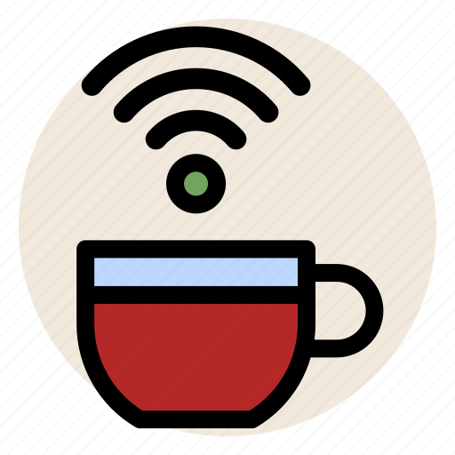 Cup, drink, hot drink, mug, social, tea, wifi icon - Download on Iconfinder