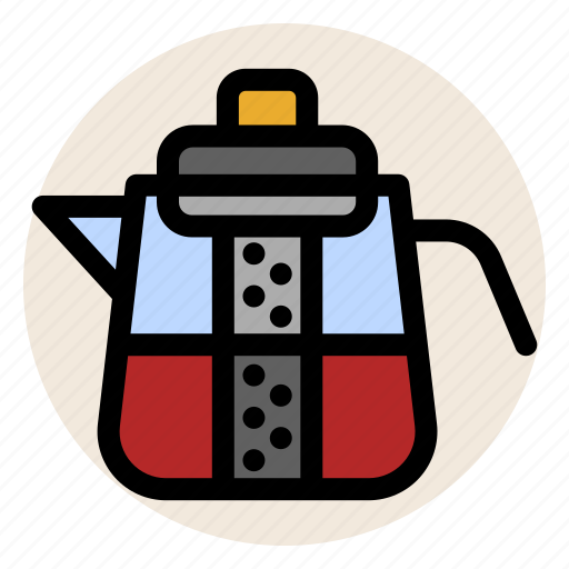 Drink, filter, hot drink, strain, strainer, tea, teapot icon - Download on Iconfinder