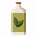 bottle, green, tea, drink, fresh, healthy, herb, leaf