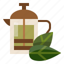 french, press, tea, hot, drink, teapot, beverage, leafs, leaves