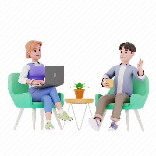Team, work, discuss, about, podcast, talk, business 3D illustration - Download on Iconfinder