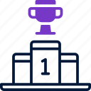 trophy, podium, success, winner, award
