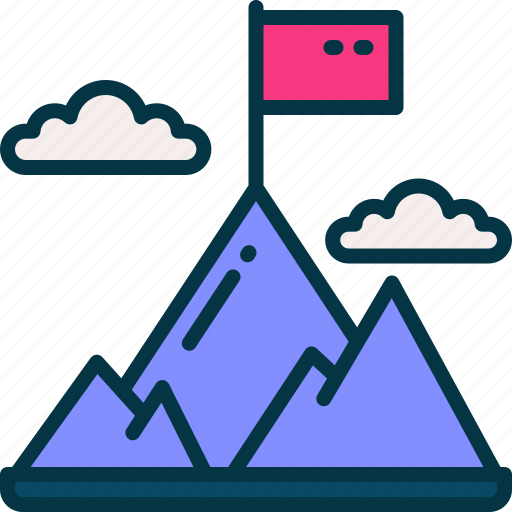 Goal, mountain, success, target, competition icon - Download on Iconfinder