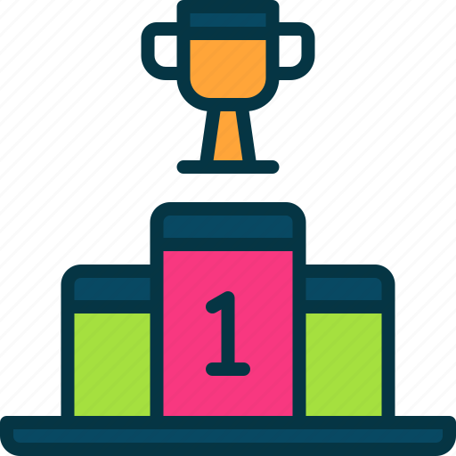 Trophy, podium, success, winner, award icon - Download on Iconfinder