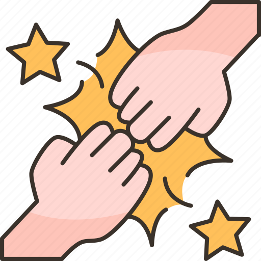 Fist, bump, together, teamwork, strong icon - Download on Iconfinder