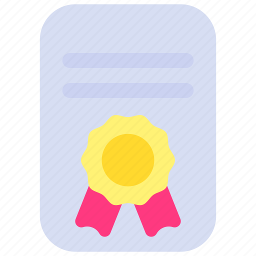 Certification, diploma, certificate, degree, contract, agreement icon - Download on Iconfinder