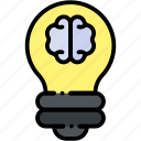 brainstorm, brain, bulb, idea, creativity, think