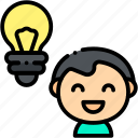 idea, user, avatar, bulb, businessman, creative