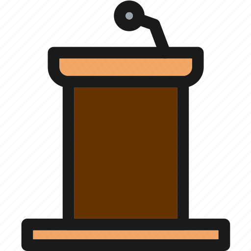 Conference, microphone, podium, politics icon - Download on Iconfinder