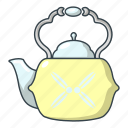 breakfast, cartoon, kettle, logo, object, tea