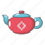 breakfast, cartoon, kettle, logo, object, small, tea 