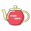 breakfast, cartoon, drink, logo, object, tea, teapot