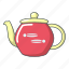 breakfast, cartoon, drink, logo, object, tea, teapot 