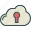 accesskey, cloud, lock, online, safe, unlock, upload 