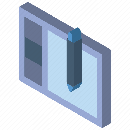 Drawing, iso, isometric, tablet, tech, technology icon - Download on Iconfinder