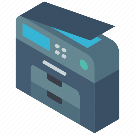 Copier, iso, isometric, photo, tech, technology icon - Download on Iconfinder