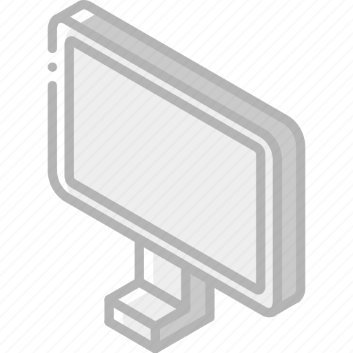Iso, isometric, monitor, tech, technology icon - Download on Iconfinder