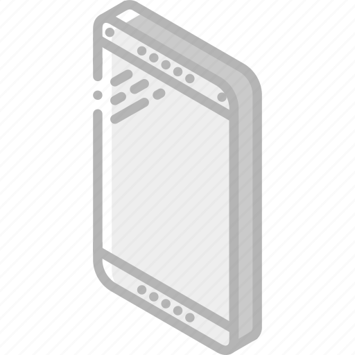 Iso, isometric, phone, smart, tech, technology icon - Download on Iconfinder