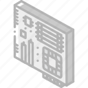 chip, computer, iso, isometric, tech, technology