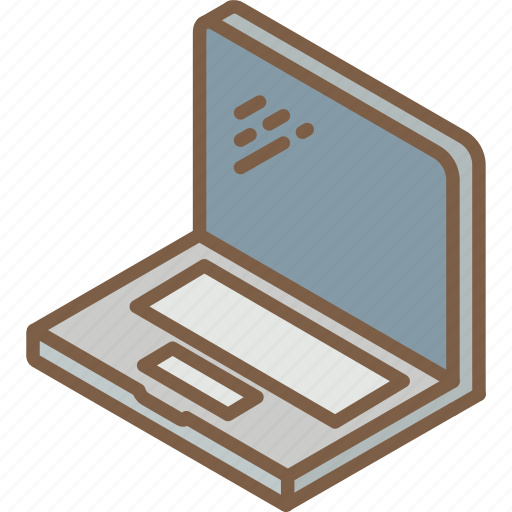 Iso, isometric, laptop, tech, technology icon - Download on Iconfinder