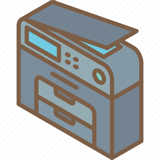 Copier, iso, isometric, photo, tech, technology icon - Download on Iconfinder