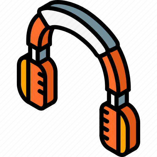 Headphones, iso, isometric, tech, technology icon - Download on Iconfinder