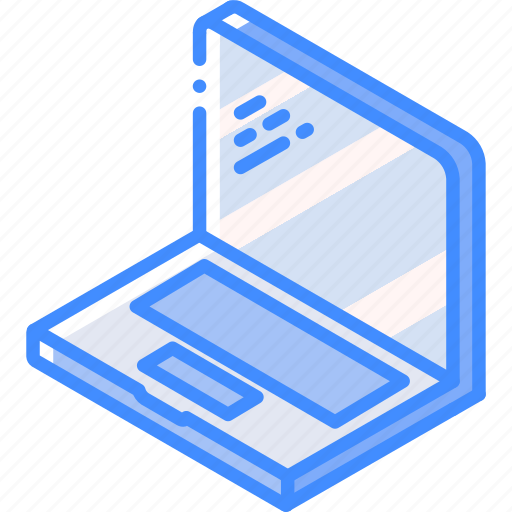 Iso, isometric, laptop, tech, technology icon - Download on Iconfinder