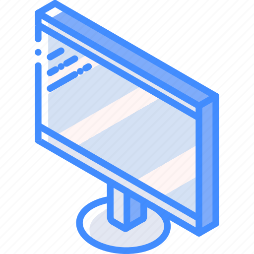Iso, isometric, monitor, tech, technology icon - Download on Iconfinder