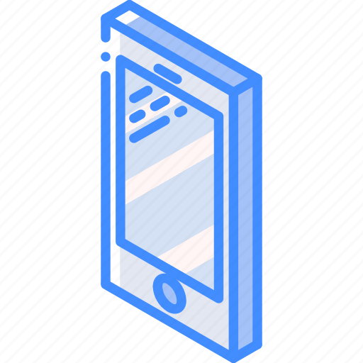 Iso, isometric, phone, smart, tech, technology icon - Download on Iconfinder