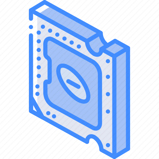 Chip, computer, iso, isometric, tech, technology icon - Download on Iconfinder
