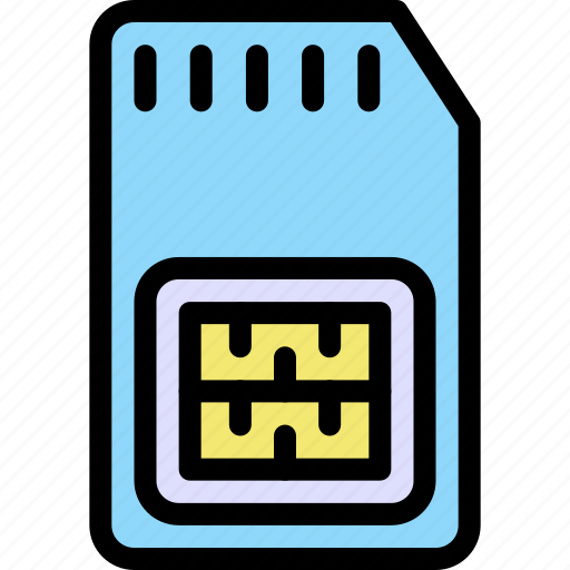 Sim, card, chip, phone, communications icon - Download on Iconfinder