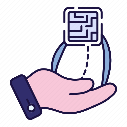 Hand, gesture, finger, chip, technology, human icon - Download on Iconfinder