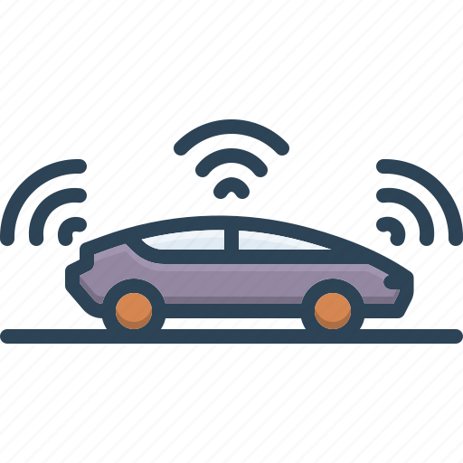Autonomous, sensor, vehicle, security, electronic, radar, electronic car icon - Download on Iconfinder
