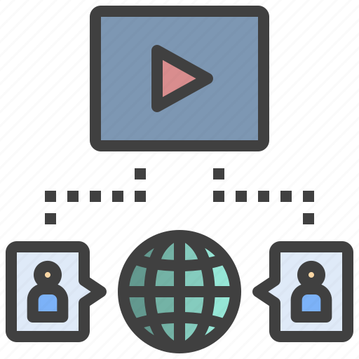 Telecommunication, teleconference, watch, global, meeting, video, webinar icon - Download on Iconfinder