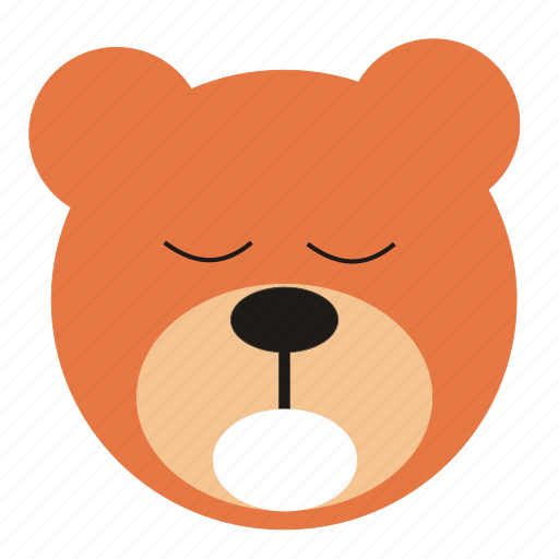 Bear, cartoon, expression, sleep, emoticon icon - Download on Iconfinder