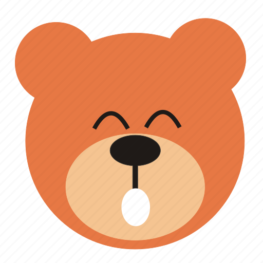 Bear, cartoon, expression, smile icon - Download on Iconfinder