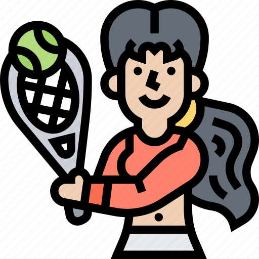 Tennis, player, exercise, sports, woman icon - Download on Iconfinder