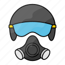 mask, military aviation, super helmet, air filter, inhaler, goggles