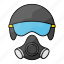 mask, military aviation, super helmet, air filter, inhaler, goggles 