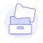 archivement, box, folder, folders, text 