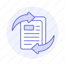 document, exchange, file, reviewing, text, update