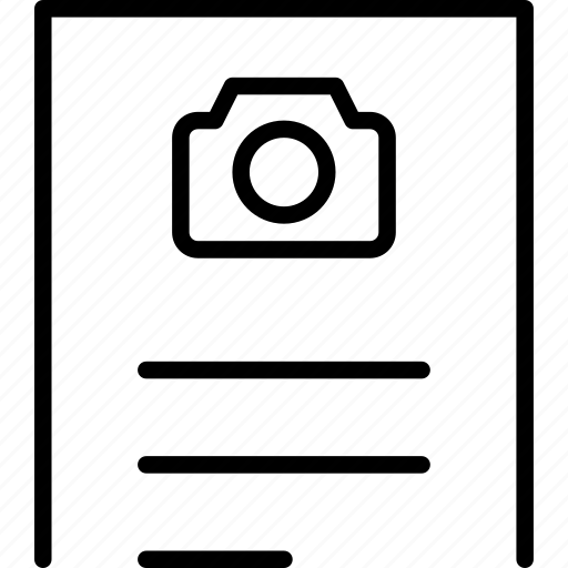 Camera, contract, document, image, picture, text icon - Download on Iconfinder