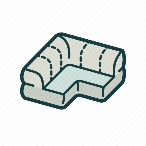 Furniture, isometric, landscape interior, lounge, settee, sofa icon - Download on Iconfinder