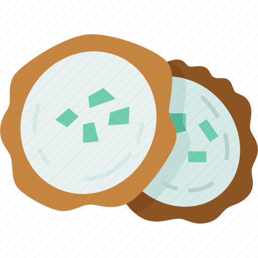 Coconut, pudding, sweet, flour, snack icon - Download on Iconfinder