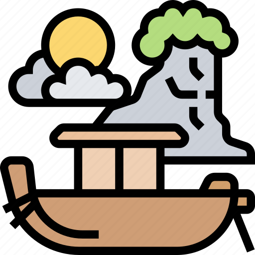 Boat, water, river, fishery, transport icon - Download on Iconfinder
